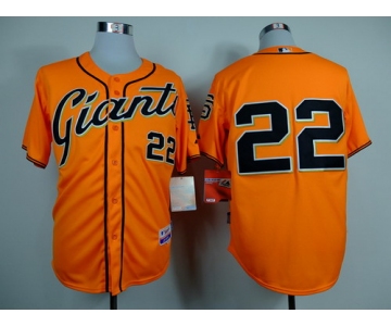 San Francisco Giants #22 Will Clark Orange Cool Base Jersey