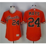 San Francisco Giants #24 Willie Mays Orange Flexbase Authentic Collection Cooperstown Stitched MLB Jersey