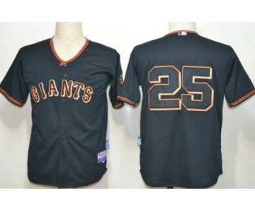 San Francisco Giants #25 Barry Bonds Black Cool Base Jersey