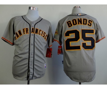 San Francisco Giants #25 Barry Bonds Gray Cool Base Jersey