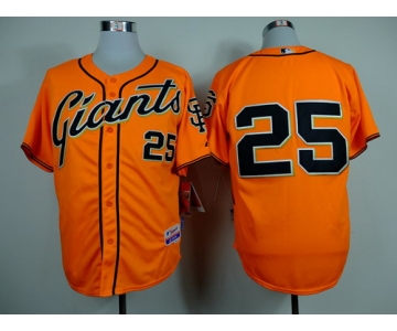 San Francisco Giants #25 Barry Bonds Orange Cool Base Jersey