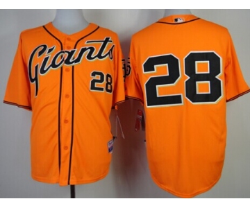 San Francisco Giants #28 Buster Posey Orange Jersey