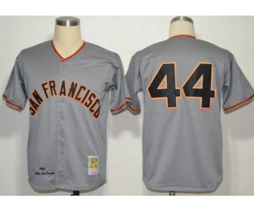 San Francisco Giants #44 Willie McCovey 1962 Gray Wool Throwback Jersey