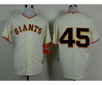 San Francisco Giants #45 Travis Ishikawa Cream Jersey