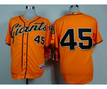 San Francisco Giants #45 Travis Ishikawa Orange Jersey