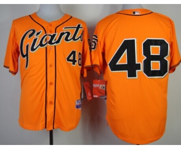 San Francisco Giants #48 Pablo Sandoval Orange Jersey