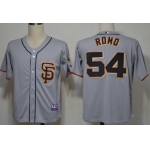 San Francisco Giants #54 Sergio Romo Gray SF Edition Jersey