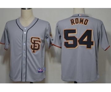 San Francisco Giants #54 Sergio Romo Gray SF Edition Jersey
