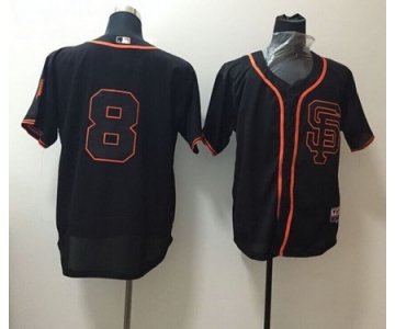 San Francisco Giants #8 Hunter Pence 2015 Black SF Edition Jersey