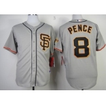 San Francisco Giants #8 Hunter Pence Gray SF Edition Jersey
