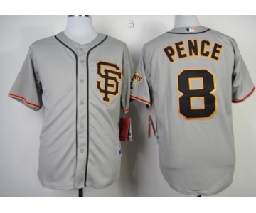 San Francisco Giants #8 Hunter Pence Gray SF Edition Jersey