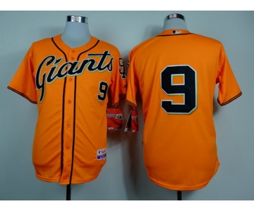 San Francisco Giants #9 Brandon Belt Orange Jersey