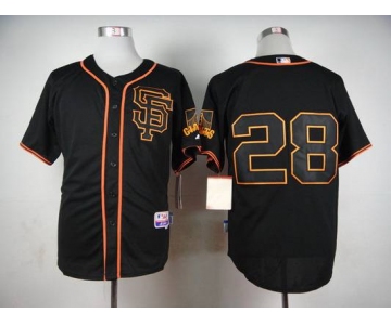 San Fransico Giants #28 Buster Posey 2015 Black SF Edition Jersey
