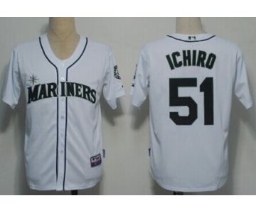Seattle Mariners #51 Ichiro Suzuki White Jersey