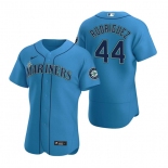 Men's Seattle Mariners #44 Julio Rodríguez Royal Flex Base Stitched Jersey