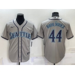 Men's Seattle Mariners #44 Julio Rodriguez Grey Stitched MLB Cool Base Nike Jersey