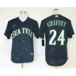 Men's Seattle Mariners #24 Ken Griffey Jr. Navy Blue Stitched MLB Cool Base Nike Jersey