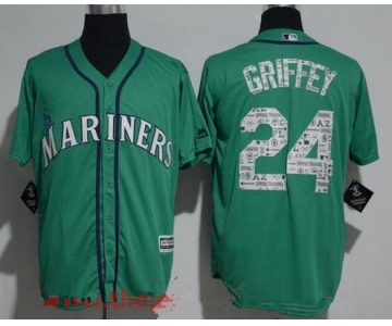 Men's Seattle Mariners #24 Ken Griffey Jr. Teal Green 2017 Spring Training Stitched MLB Majestic Cool Base Jersey