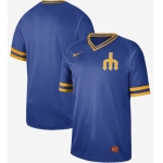 Mariners Blank Royal Authentic Cooperstown Collection Stitched Baseball Jersey