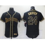 Men Seattle Mariners 24 Griffey Black Elite Nike 2021 MLB Jerseys