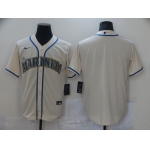 Men Seattle Mariners Blank Cream Game Nike MLB Jerseys