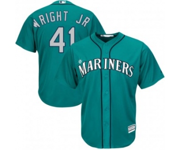 Men's Authentic Seattle Mariners #41 Mike Wright Jr. Majestic Cool Base Alternate Green Jersey