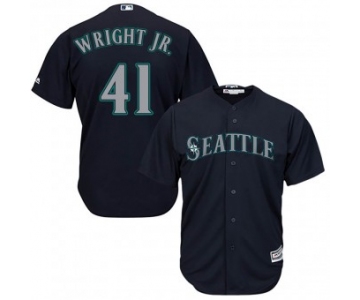 Men's Authentic Seattle Mariners #41 Mike Wright Jr. Majestic Cool Base Alternate Navy Jersey