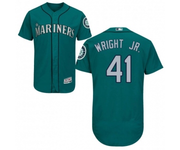 Men's Authentic Seattle Mariners #41 Mike Wright Jr. Majestic Flex Base Alternate Collection Green Jersey