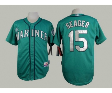 Men's Seattle Mariners #15 Kyle Seager Green Jersey