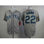 Men's Seattle Mariners #22 Robinson Cano Gray Jersey