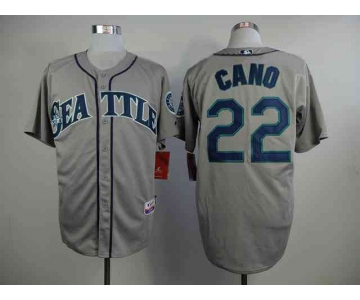 Men's Seattle Mariners #22 Robinson Cano Gray Jersey