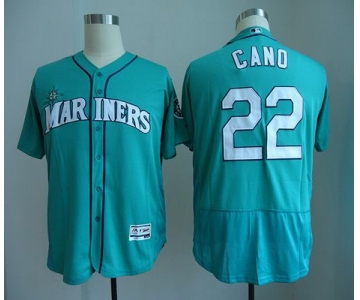 Men's Seattle Mariners #22 Robinson Cano Teal Green Stitched MLB Majestic Flex Base Jersey