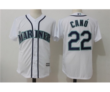 Men's Seattle Mariners #22 Robinson Cano White Home Stitched MLB Majestic Cool Base Jersey