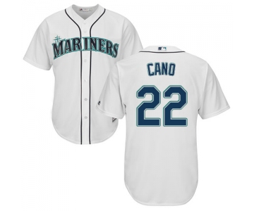 Men's Seattle Mariners #22 Robinson Cano White New Cool Base Stitched MLB Jersey