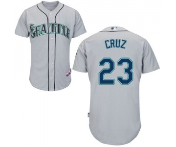 Men's Seattle Mariners #23 Nelson Cruz Gray Jersey