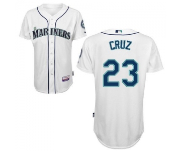 Men's Seattle Mariners #23 Nelson Cruz White Jersey