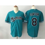 Men's Seattle Mariners #8 Andre Dawson Green Mitchell&Ness Jersey