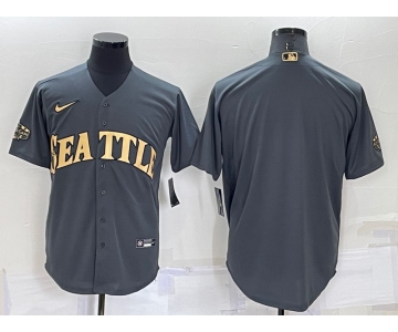 Men's Seattle Mariners Blank Grey 2022 All Star Stitched Cool Base Nike Jersey