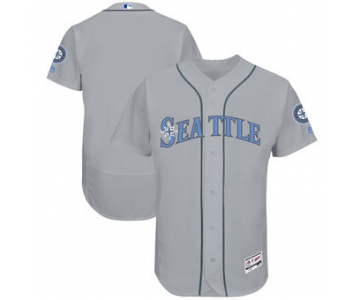 Men's Seattle Mariners Majestic Gray Father's Day FlexBase Team Jersey