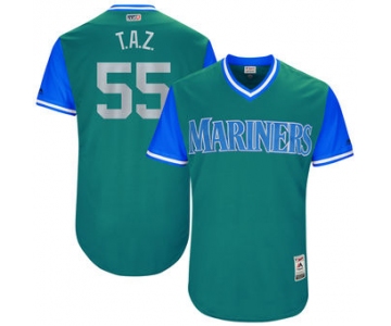 Men's Seattle Mariners Tony Zych T.A.Z. Majestic Aqua 2017 Players Weekend Authentic Jersey