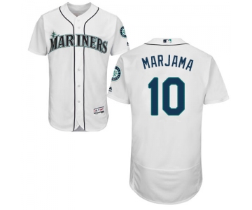 Seattle Mariners #10 Mike Marjama White Flexbase Authentic Collection Stitched Baseball Jersey