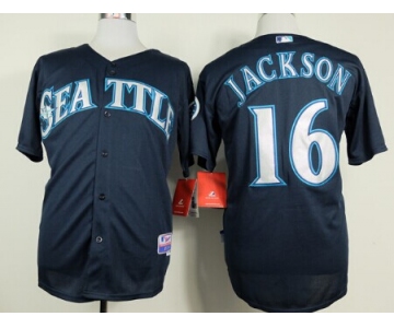Seattle Mariners #16 Austin Jackson 2014 Navy Blue Jersey