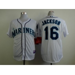 Seattle Mariners #16 Austin Jackson White Jersey