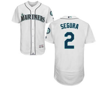 Seattle Mariners #2 Jean Segura White Flexbase Authentic Collection Stitched Baseball Jersey