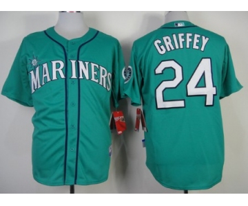 Seattle Mariners #24 Ken Griffey Green Jersey