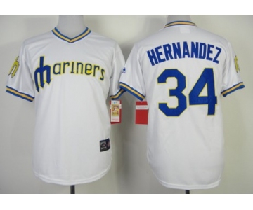 Seattle Mariners #34 Felix Hernandez 1979 White Pullover Jersey
