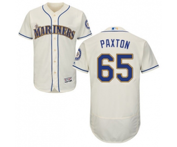 Seattle Mariners #65 James Paxton Cream Flexbase Authentic Collection Stitched Baseball Jersey