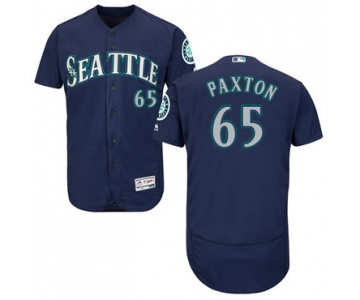 Seattle Mariners #65 James Paxton Navy Blue Flexbase Authentic Collection Stitched Baseball Jersey