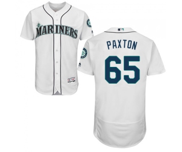 Seattle Mariners #65 James Paxton White Flexbase Authentic Collection Stitched Baseball Jersey