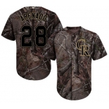 Colorado Rockies #28 Nolan Arenado Camo Realtree Collection Cool Base Stitched MLB Jersey